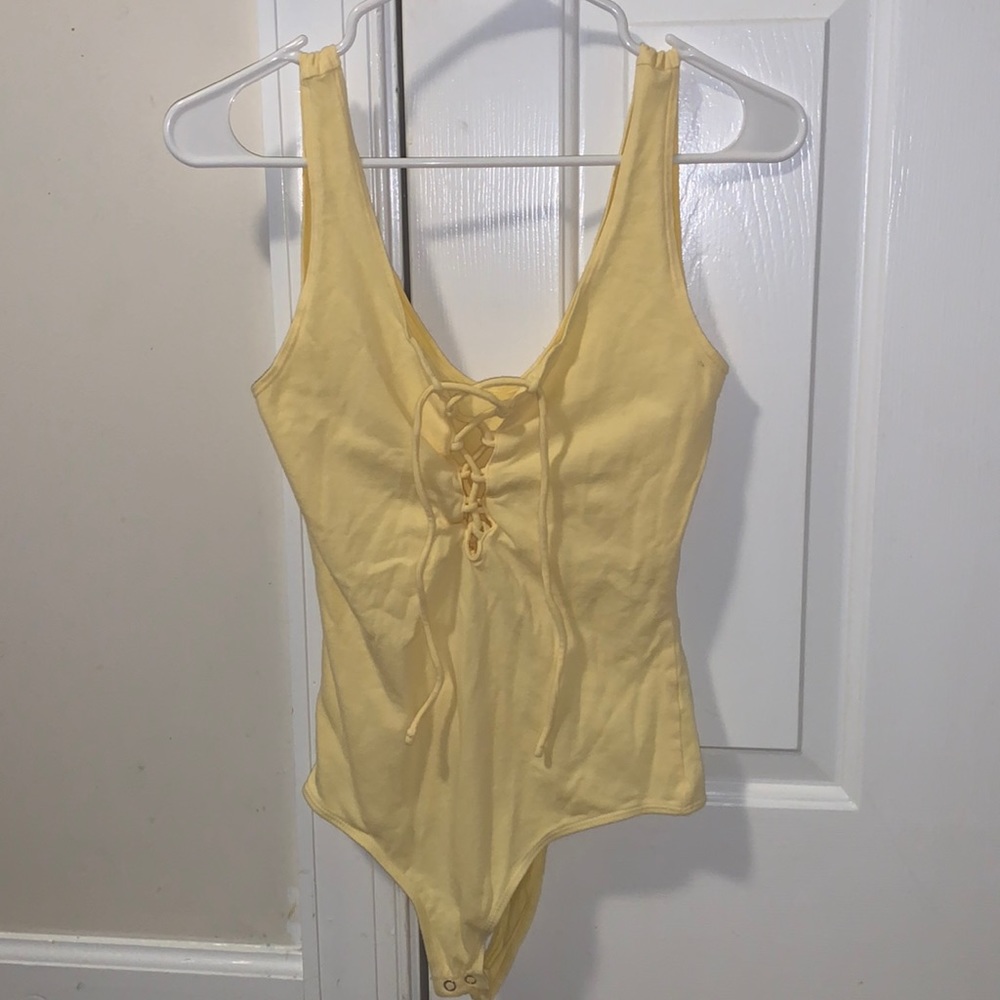 Pacsun lace up tank bodysuit